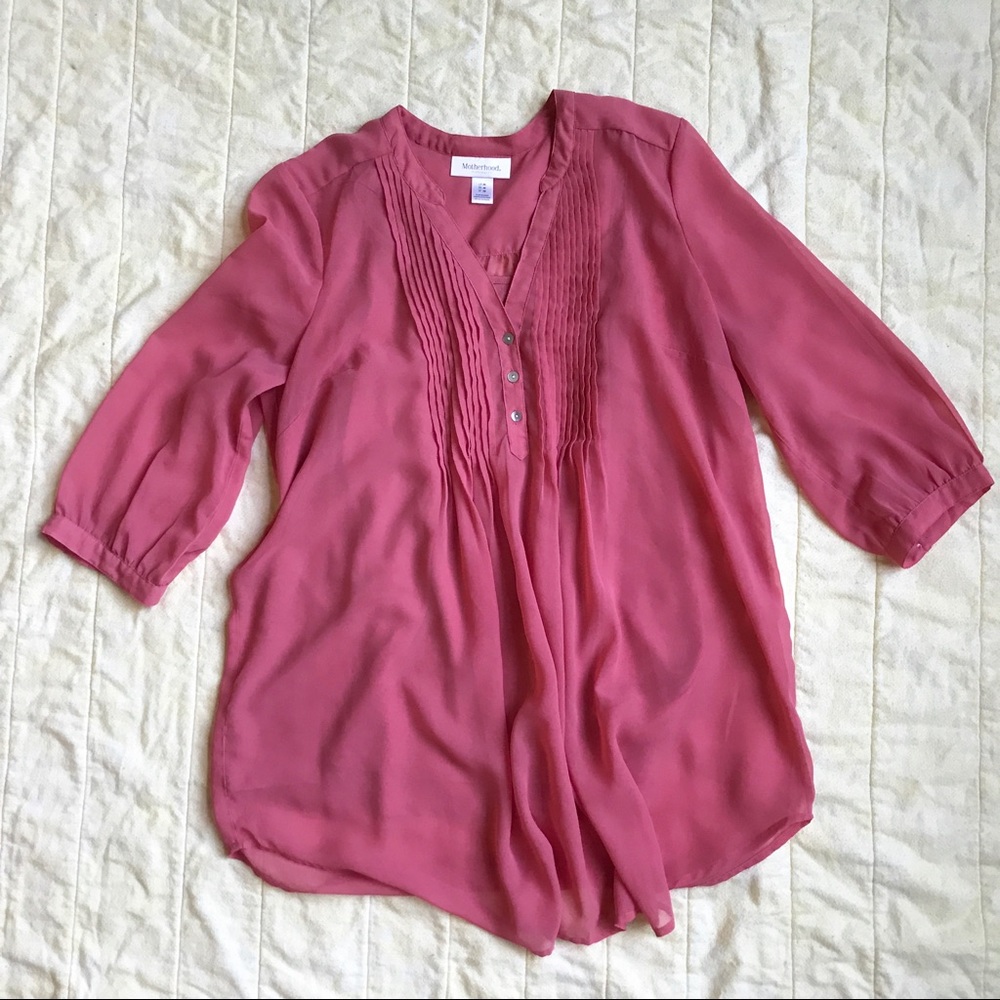 Coral maternity top